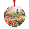 Keukenhof Gardens Christmas ornament shown on a clean white background with attached hanging ribbon.