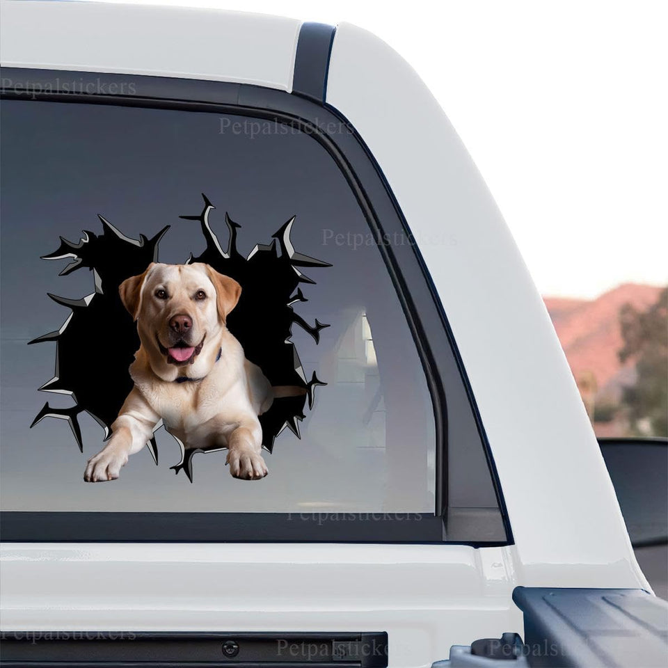 Labrador Retriever graphic sticker displayed as a standalone product design with transparent borders.