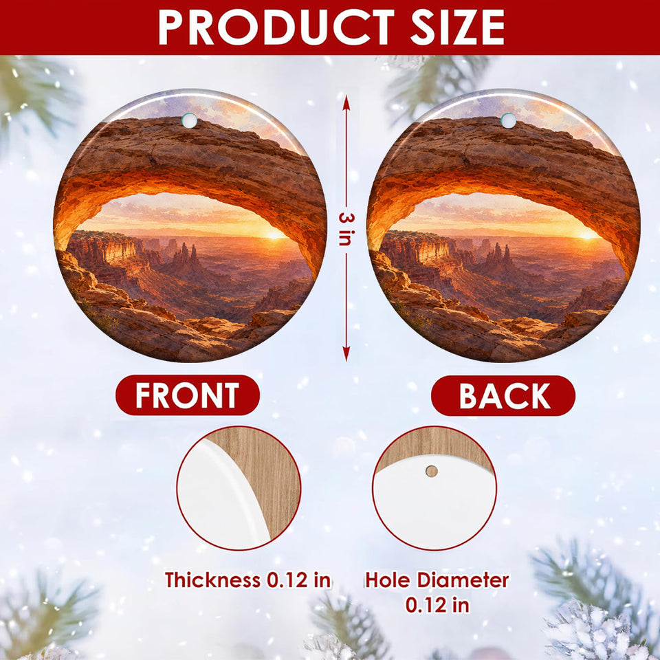 Product size chart diagram displaying three-inch dimensions and double-sided print design