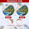 Dimensions and double-sided print details illustrated in a 3-inch size chart diagram.