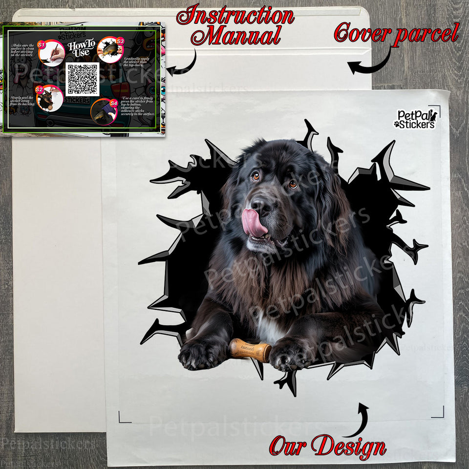 Carefully wrapped product package containing the Newfoundland vinyl decal.