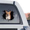 Pembroke Welsh Corgi graphic decal showcasing realistic artwork in a standalone product design.