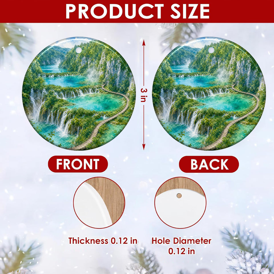 Detailed size chart displaying the 3-inch round dimensions and double-sided print.