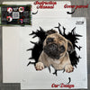 Securely packaged Pug decal alongside easy instructions in a sturdy package.