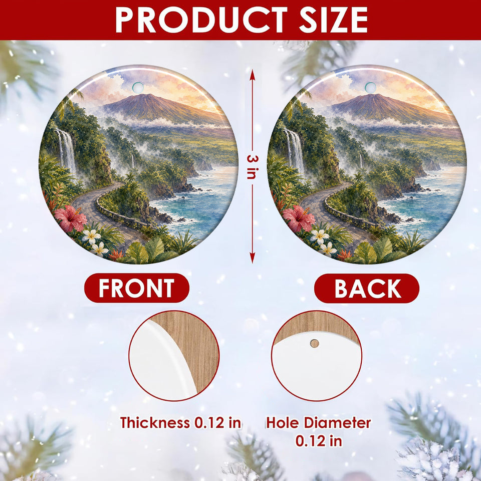 Product size chart diagram displaying three-inch dimensions and two-sided print details.