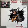 Protective package containing the glossy Rottweiler car decal with application instructions.