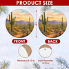 Product size chart diagram highlighting the 3-inch diameter and double-sided print design.