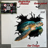 Protective unboxing package showing the Sea Turtle Vinyl decal with clear application instructions.