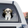 Shih Tzu graphic decal shown as a standalone product design on transparent backing