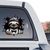 Sloth & Sea Animal graphic decal artwork shown as a standalone product design on clear gloss vinyl.