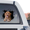 Clear vinyl Standard Poodle decal featuring detailed artistic dog graphic artwork on a standalone product design.