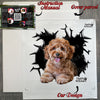 Unboxed Standard Poodle car decal laid out alongside protective product package and guide.
