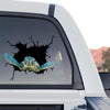 Vibrant graphic Turtle car decal shown in a standalone product design.
