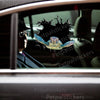 Glossy vinyl Turtle decal applied smoothly to a clean car door exterior.