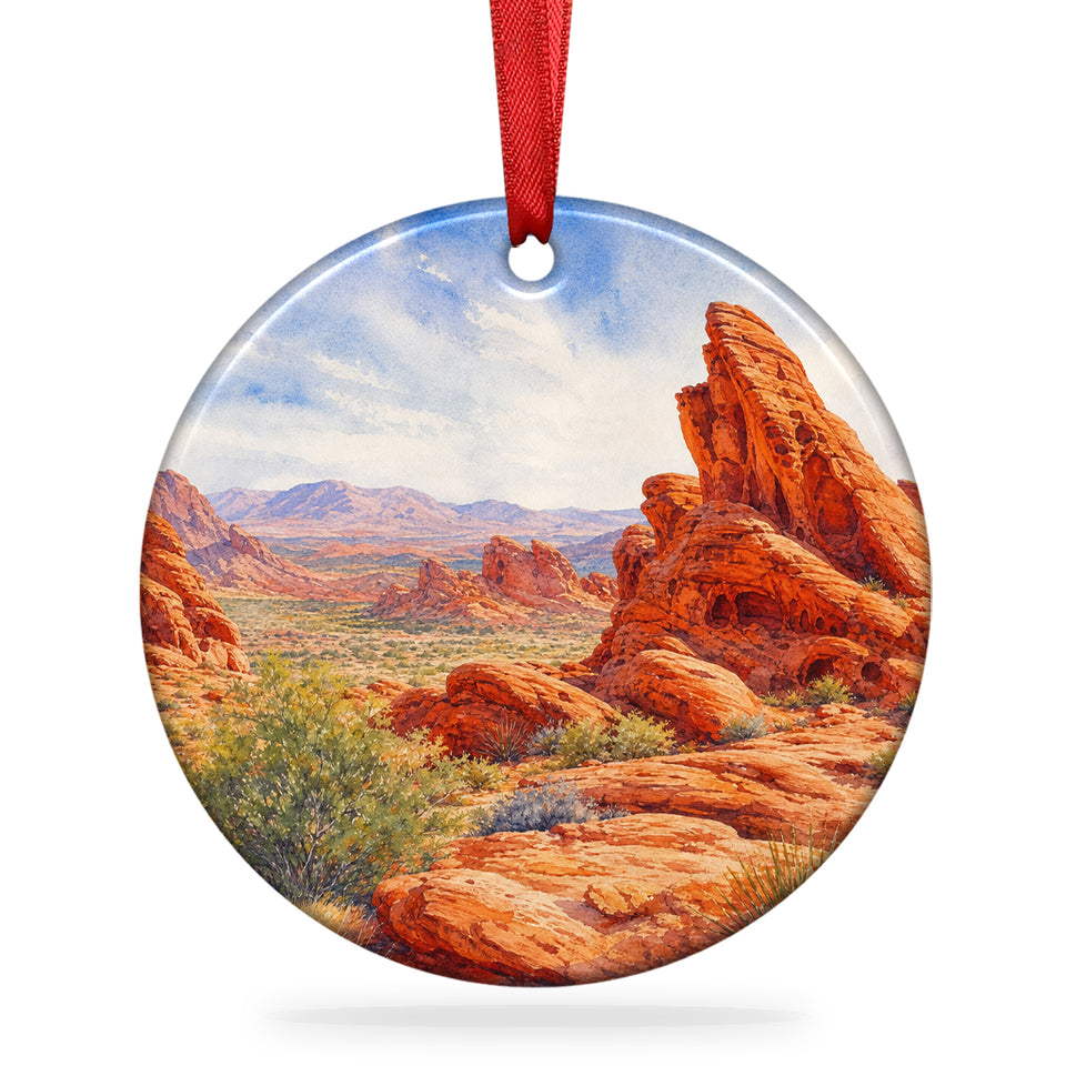 Valley of Fire ornament shown centered on a clean white background.