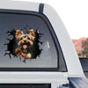 Vibrant Yorkie graphic decal displayed clearly on a standalone product design layout.