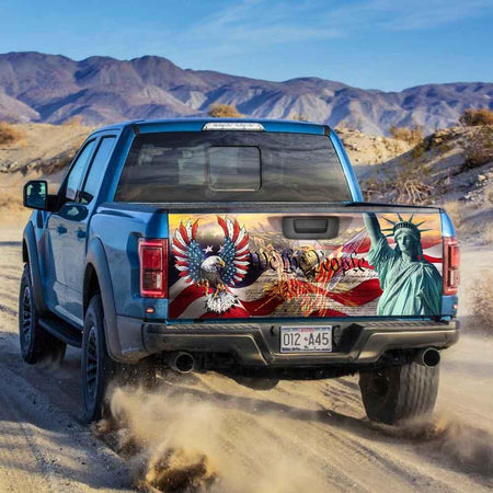 American Patriot Eagle truck Tailgate Decal Sticker Wrap We The People Tailgate Wrap Decals For Trucks