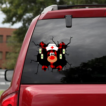 [sk0143-snf-tnt]Funny deer nurse Sticker Lover - Camellia Print