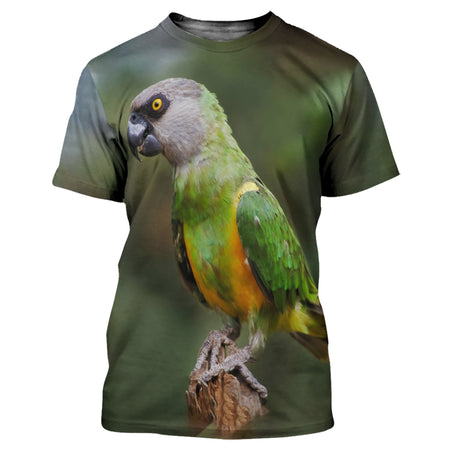 [TH0016-auh-tnt] 3D All Over Printed African Red-Belly Parrot Shirts