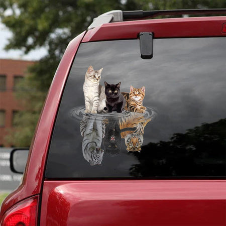 Cats Shade Tigers Animal Sticker Car Window Funny Gifs Custom Car Decals Gift Tag