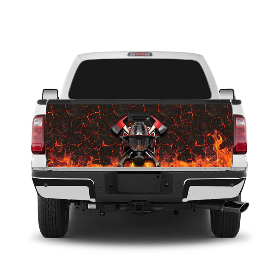 Fireman0 Tailgate Wrap Window Decal Tailgate Wrap Stickers For Trucks