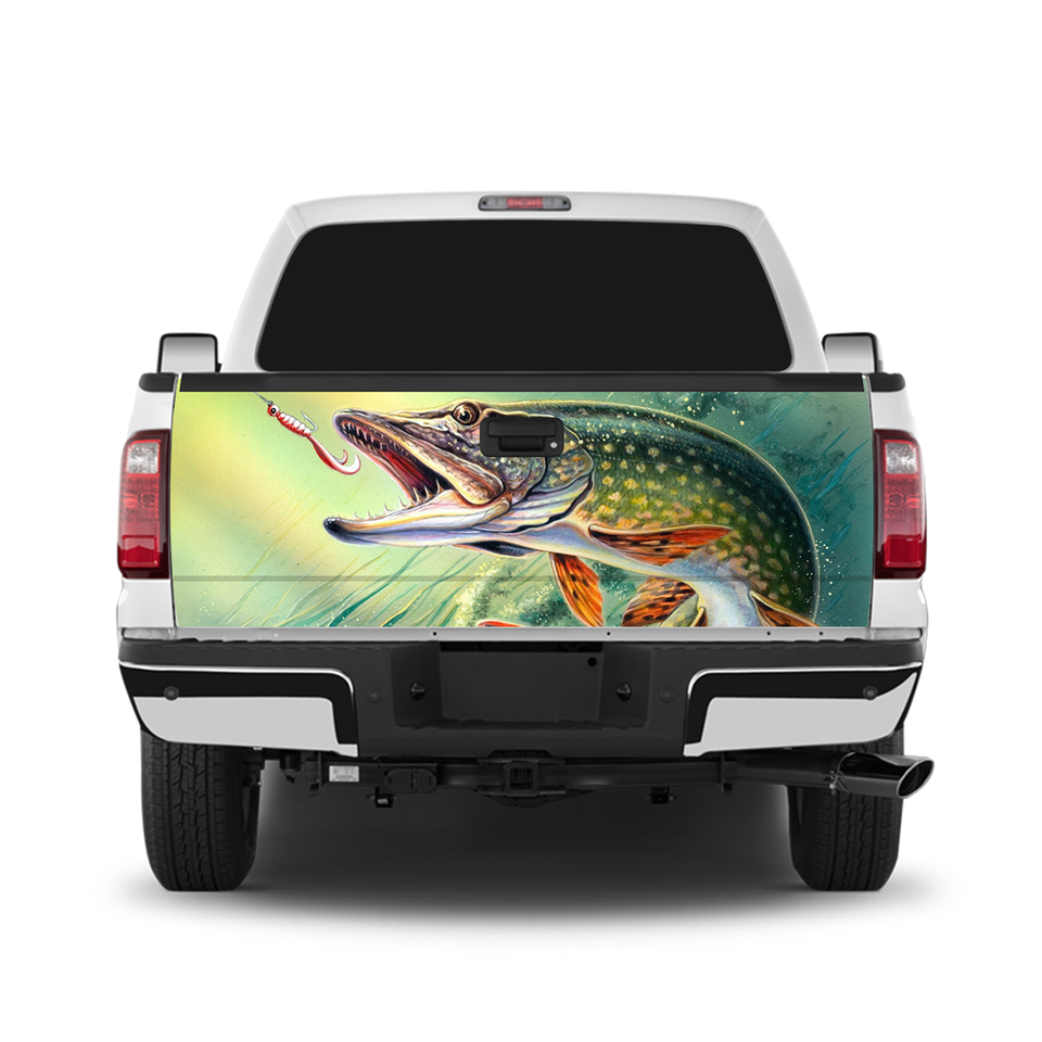 Fish Artwork Tailgate Wrap Stickers For Trucks