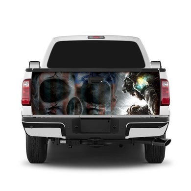 Skull Flag Tailgate Wrap Window Decal Tailgate Wrap Stickers For Trucks