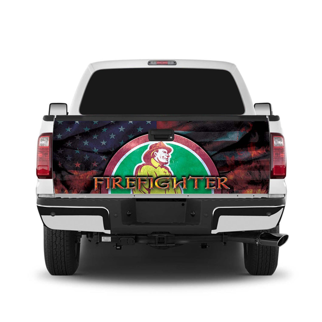 Firefighter 4 Tailgate Wrap Window Decal Tailgate Wrap Stickers For Trucks