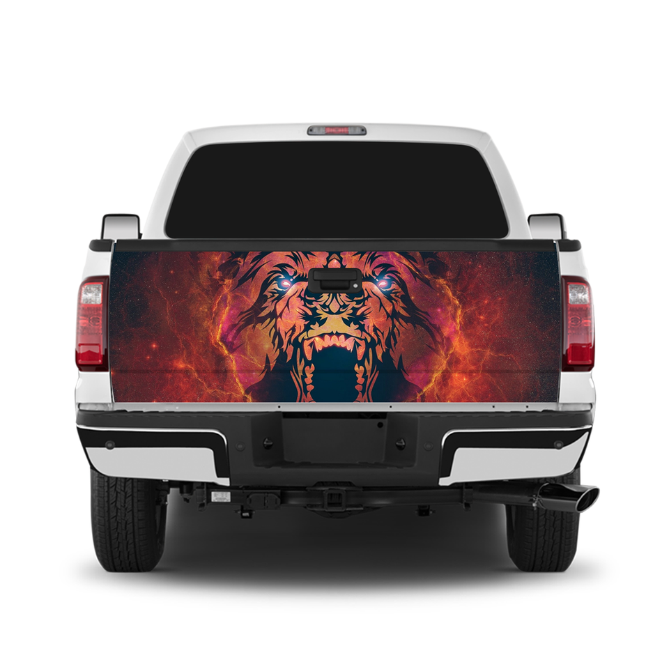 Grizzly Bear Artwork Tailgate Wrap Stickers For Trucks