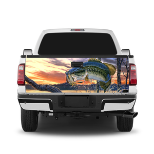Bass Artwork Tailgate Wrap Stickers For Trucks