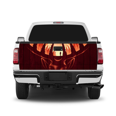 Deer Hunter Wood Tailgate Wrap Stickers For Trucks