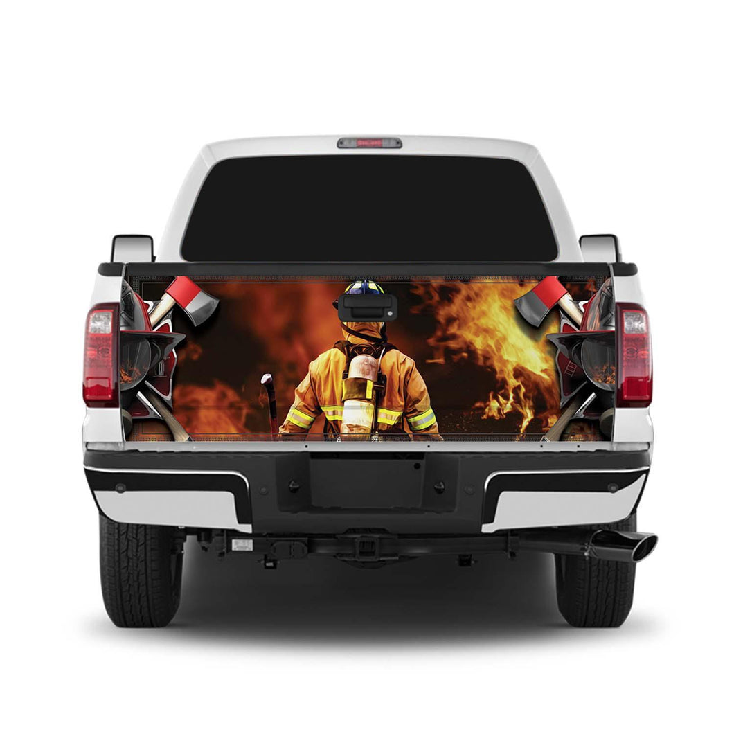 Fireman 3 Tailgate Wrap Window Decal Tailgate Wrap Stickers For Trucks