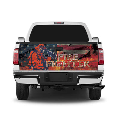 Fire Fighter Tailgate Wrap Window Decal Tailgate Wrap Stickers For Trucks