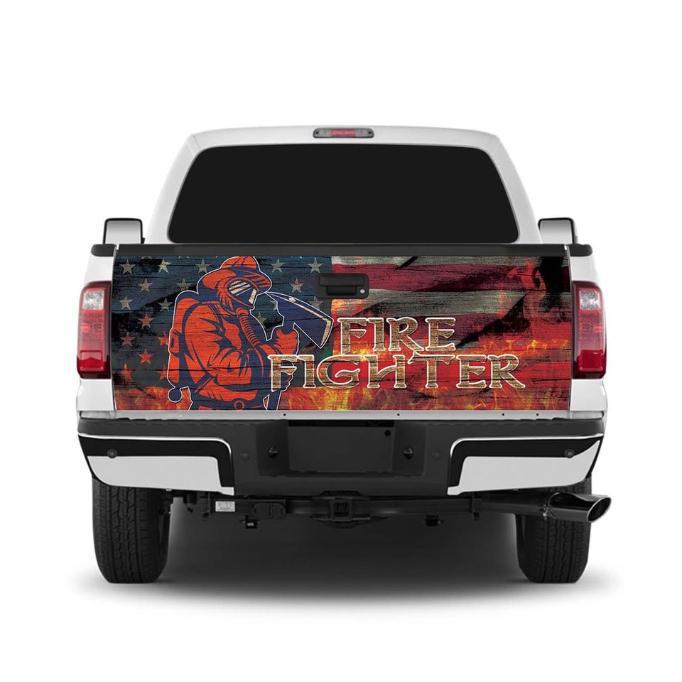 Fire Fighter Tailgate Wrap Window Decal Tailgate Wrap Stickers For Trucks