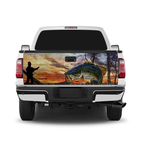 Bass Fishing Tailgate Wrap Window Decal Tailgate Wrap Stickers For Trucks