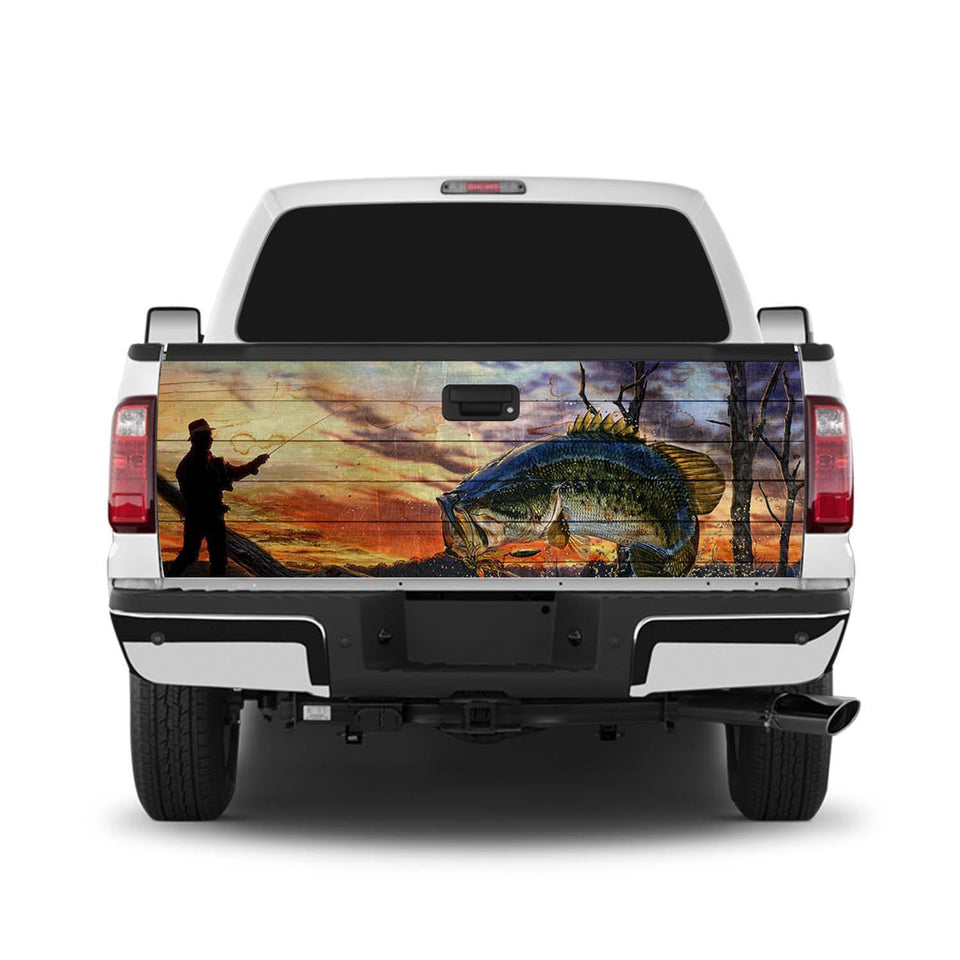 Bass Fishing Tailgate Wrap Window Decal Tailgate Wrap Stickers For Trucks