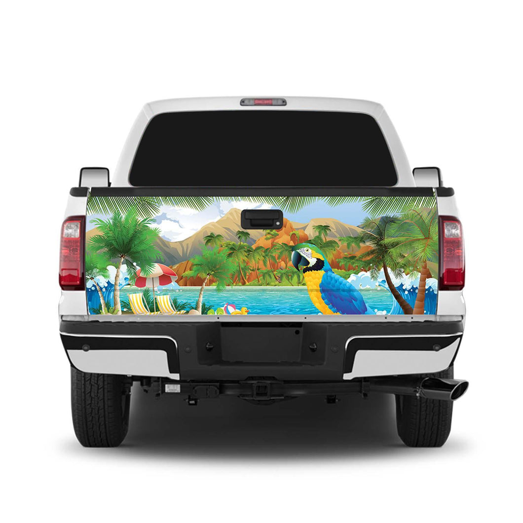 Tropical 7 Tailgate Wrap Window Decal Tailgate Wrap Stickers For Trucks