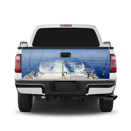 Fishing Poles Tailgate Wrap Window Decal Tailgate Wrap Stickers For Trucks