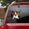 [th0756-snf-tpa]-papillon-crack-car-sticker-dogs-lover