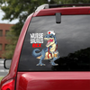 [sk0215-snf-hnd] Funny Nurse Saurus Rex Animal Car Sticker Lover - Camellia Print