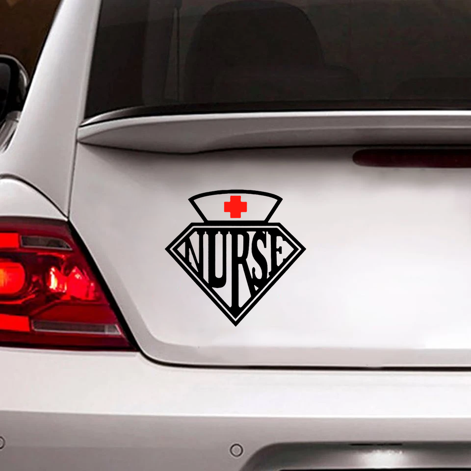 [sk0229-snf-tnt] Nurse Car Sticker Lover - Camellia Print