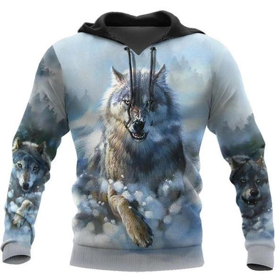 Native Wolf 3D All Over Print Hoodie NTN09