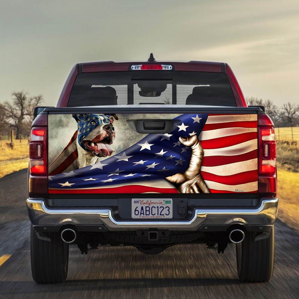 Pit Bull American truck Tailgate Decal Sticker Wrap Tailgate Wrap Decals For Trucks