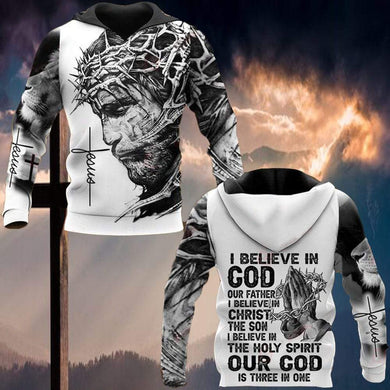 I Believe In God Our Father I Believe In Christ The Son I Believe In The Holy Spirit Out God Is Three In One ALL OVER PRINTED SHIRTS