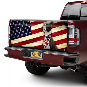 Boston Terrier American truck Tailgate Decal Sticker Wrap Tailgate Wrap Decals For Trucks