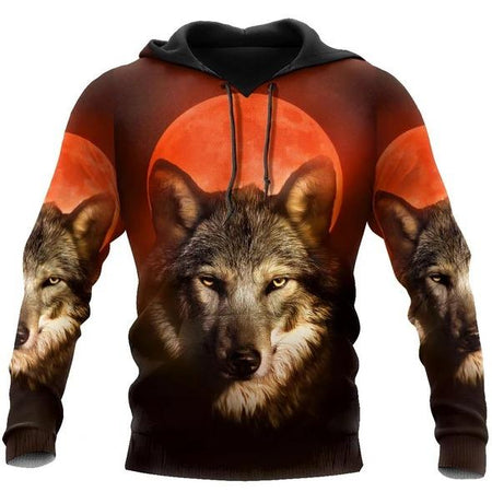Wolf 3D All Over Print Hoodie For Men and Women Pi04092005