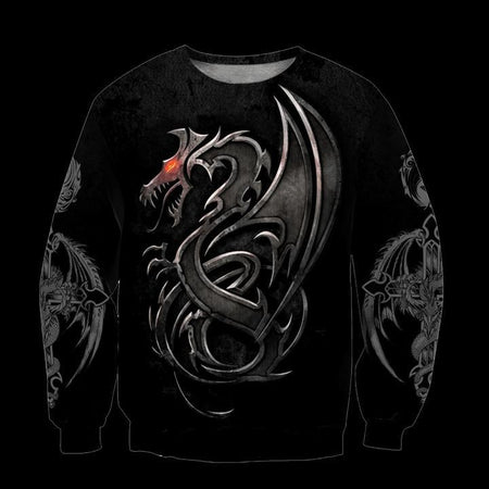 3D ARMOR TATTOO AND DUNGEON DRAGON HOODIE HAC130102