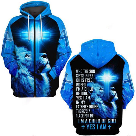 I'M A CHILD OF GOD YES I AM ALL OVER PRINTED SHIRTS DH092302