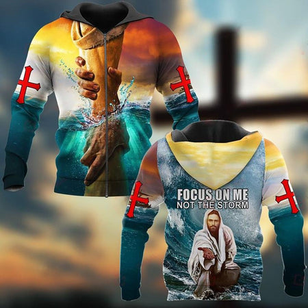 FOCUS ON ME NOT THE STORM ALL OVER PRINTED 3D SHIRTS
