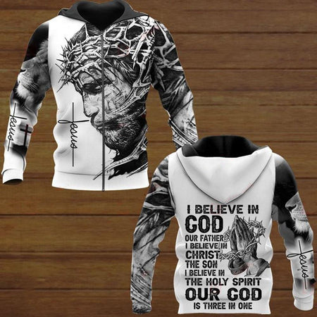 I Believe In God Our Father I Believe In Christ The Son I Believe In The Holy Spirit Out God Is Three In One ALL OVER PRINTED SHIRTS
